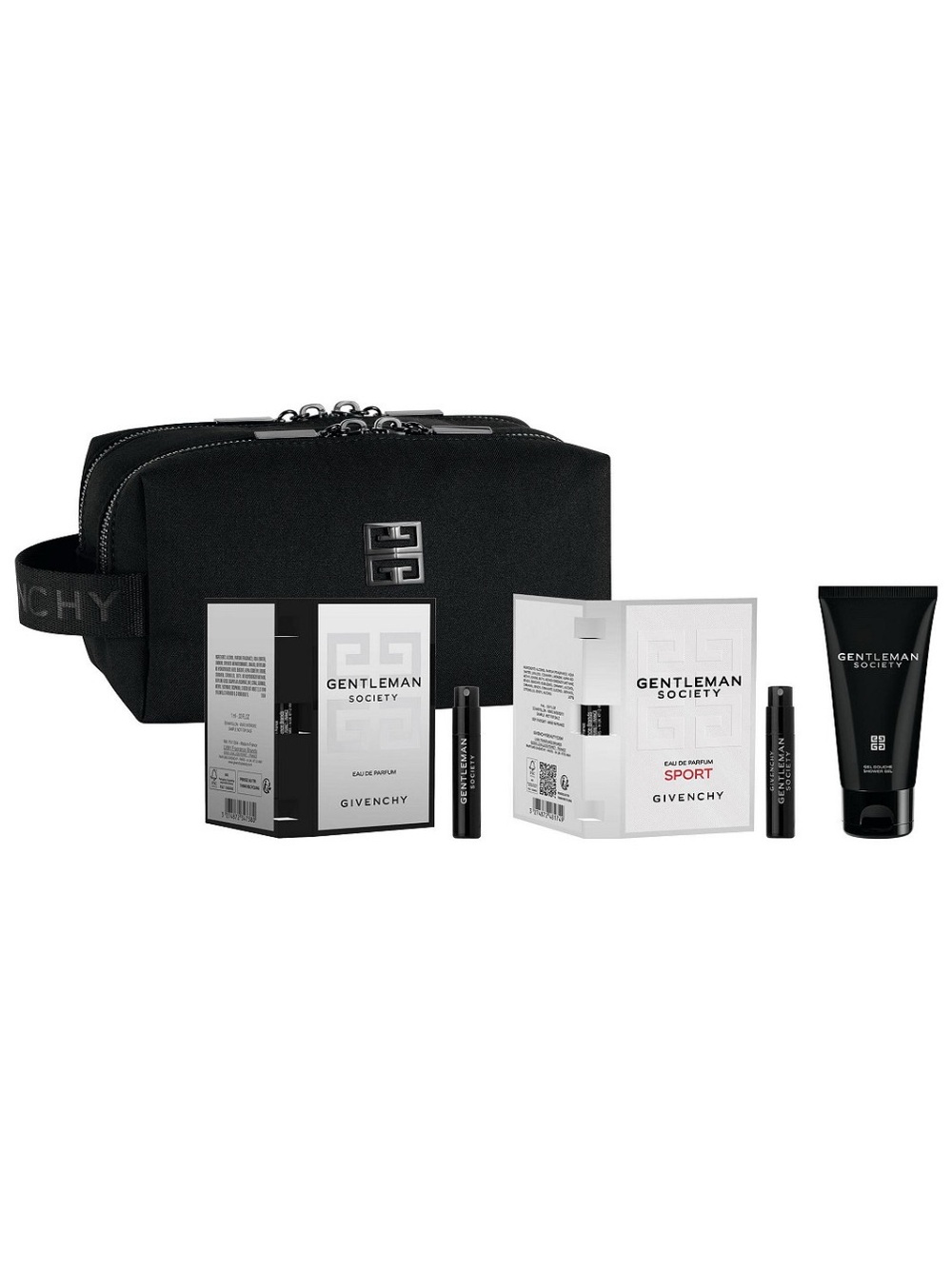 Givenchy Gentleman Society Black Toiletry Pouch 4 piece travel gift set